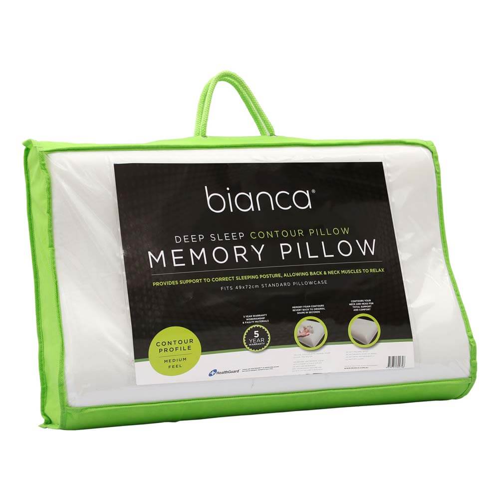 Deep Sleep Memory Foam Pillow Contoured White Default Title