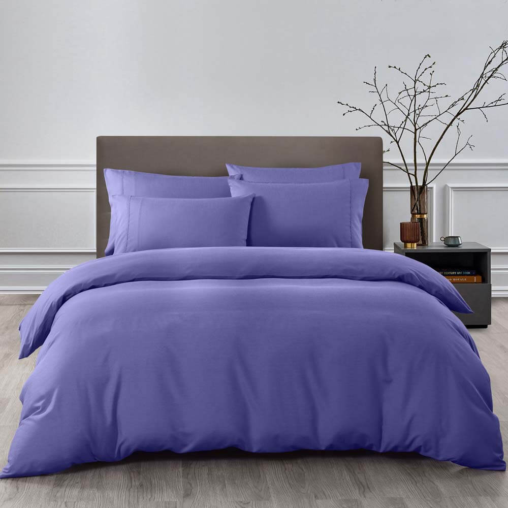 Royal Comfort Bamboo Cooling 2000TC Quilt Cover Set Queen Royal Blue