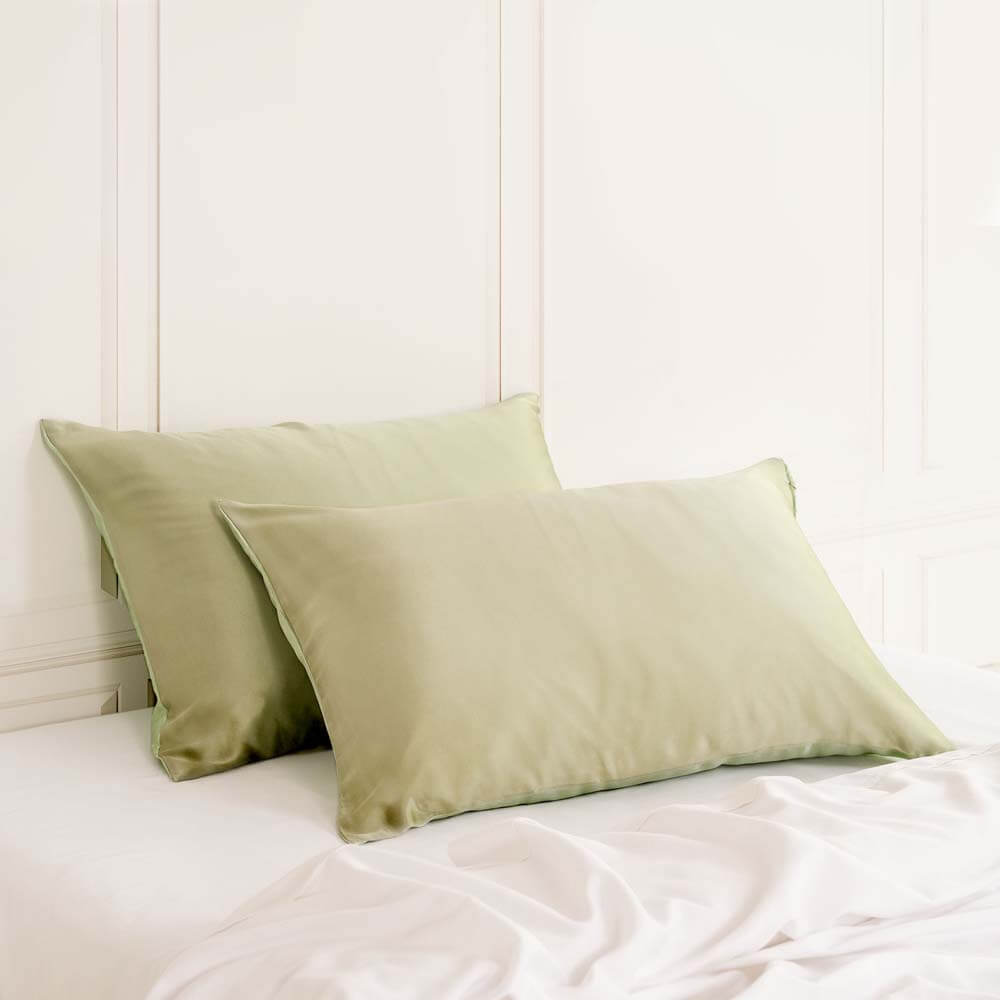 Mulberry Silk Pillow Case Twin Pack - Sage