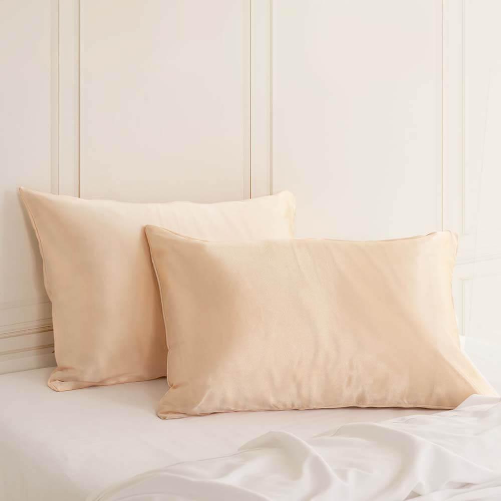 Mulberry Silk Pillow Case Twin Pack - Champagne Pink