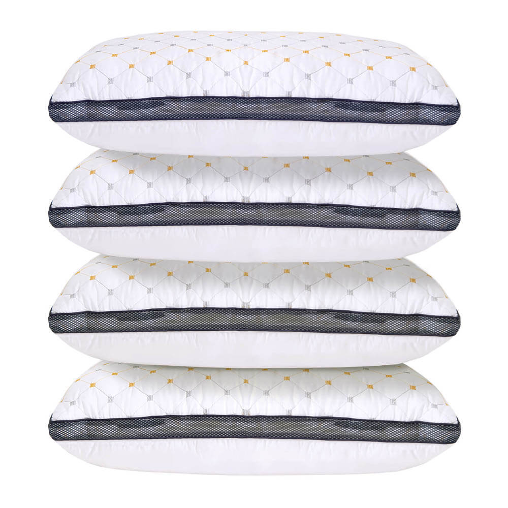 Royal Comfort Luxury Air Mesh Pillow Four Pack - White