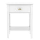 Harper 1 drawer side table - White