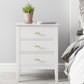 Harper 3 drawer side table - White