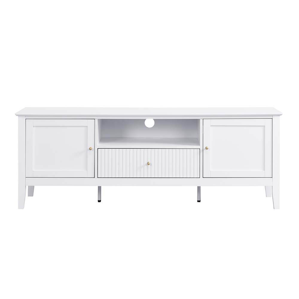 Zara Fluted Entertainment Unit 150cm White