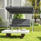 Milano Outdoor Steel Swing Chair - Grey