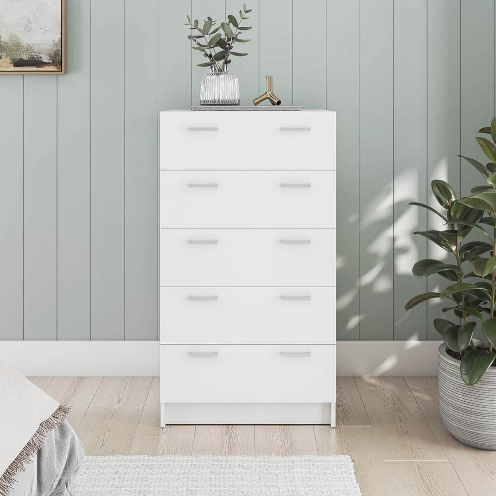 Tribecca 5 Drawer Chest White