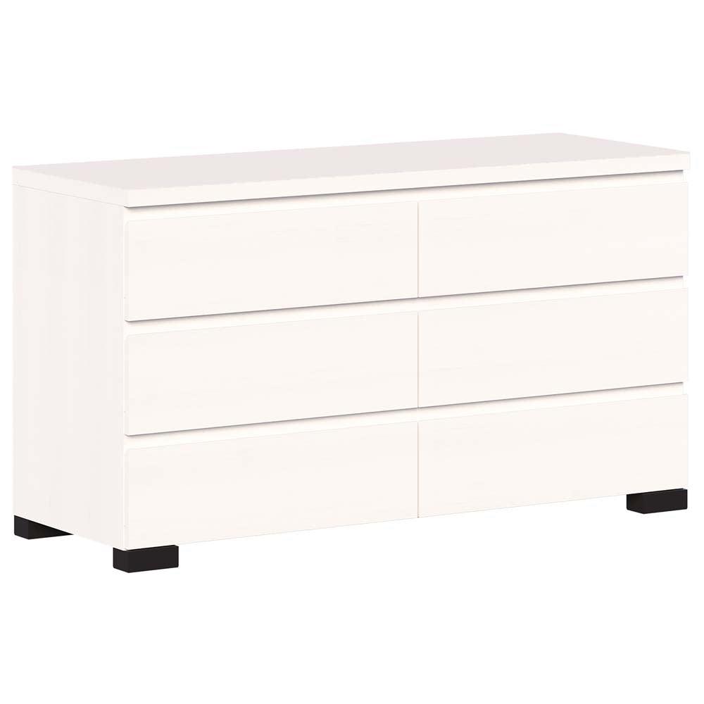 Elara 6 Drawer Dresser Chest White