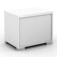 Elara 2 Drawer High Gloss Bedside Table - White