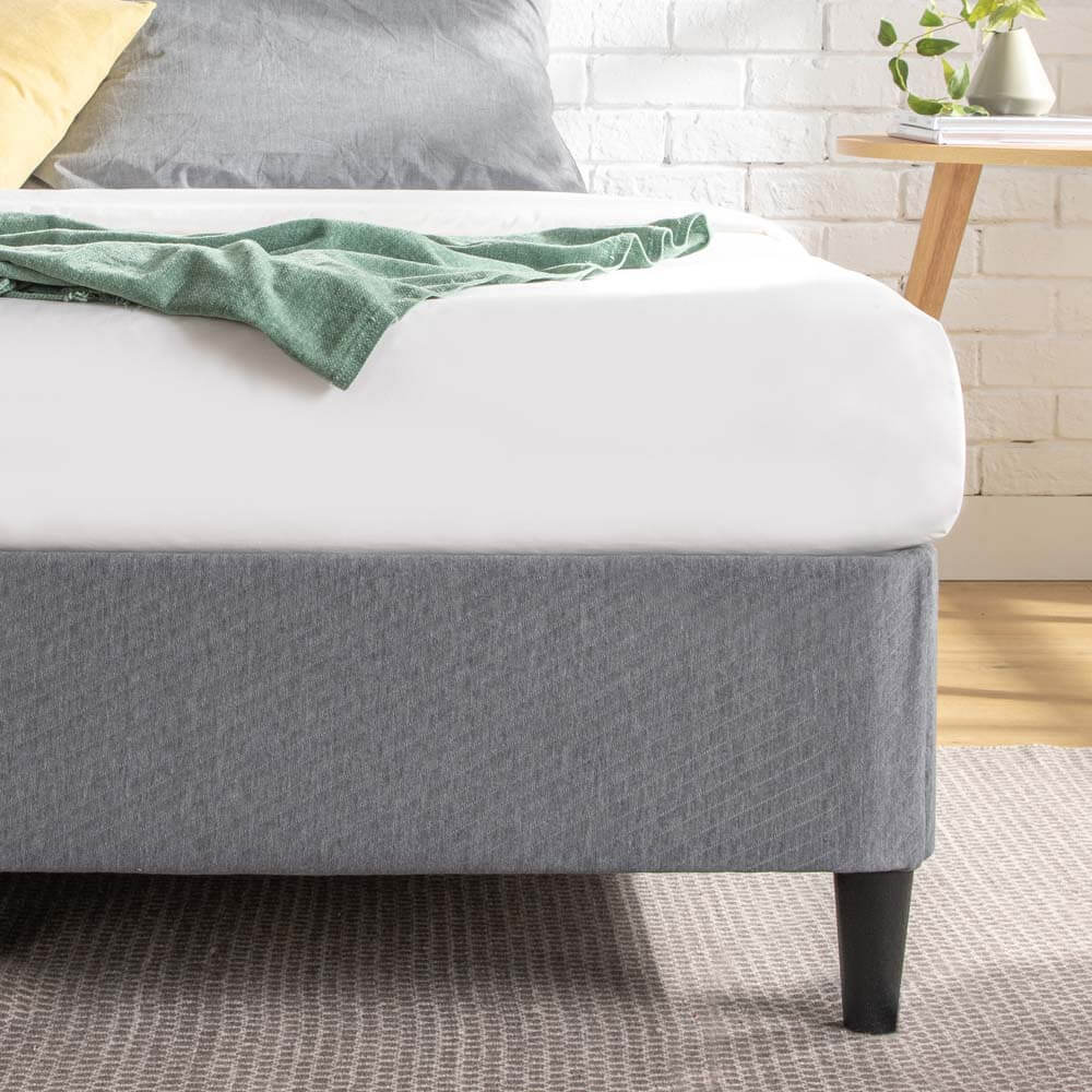 Keenan Fabric Ensemble Bed Base Dark Grey Double