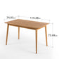 Jen Solid Wood Dining Table Natural