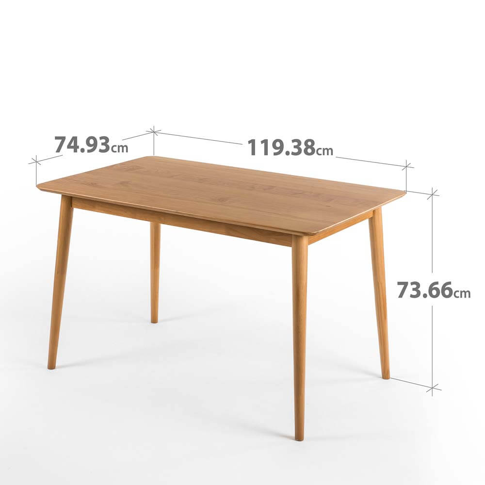 Jen Solid Wood Dining Table Natural