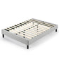 Essentials Upholstered Platform Light Grey Bed Frame Queen