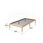 12in Bamboo Black Bed Frame King Single