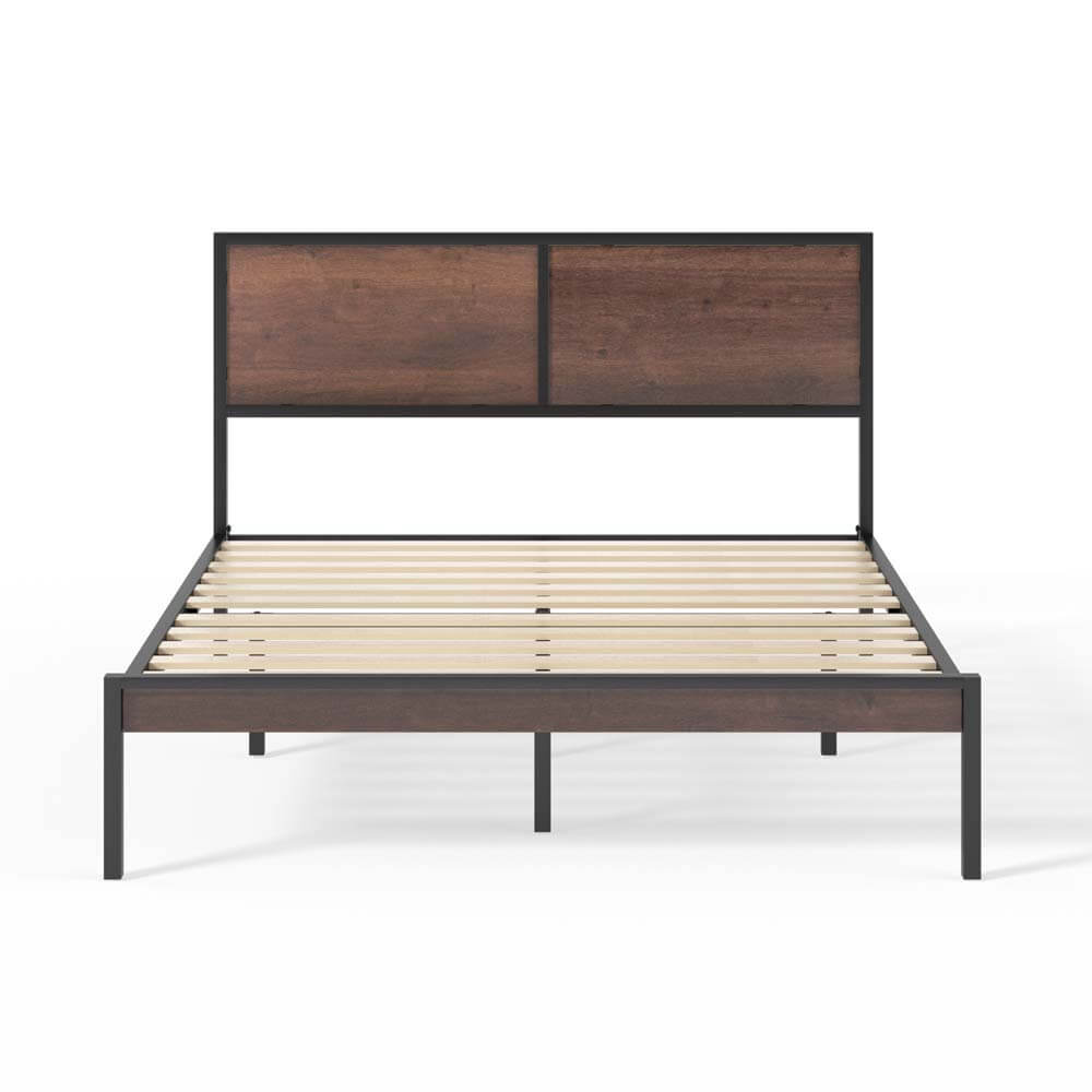 Mory Metal and Wood Bed Frame Queen