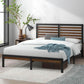 Kai Bamboo Wood and Metal Bed Frame Black Double