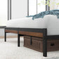 Kai Bamboo Wood and Metal Bed Frame Black Double