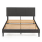 Cambril Fabric Bed Frame Dark Grey Queen