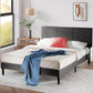 Cambril Fabric Bed Frame Dark Grey Queen