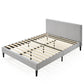 Olivia 30cm Upholstered Double Bed Frame Light Grey