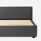 Maddon Fabric Gas Lift Storage Bed Frame Dark Grey Queen