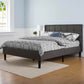 Lottie Upholstered Square Stitched Queen Bed Frame