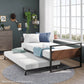 Suzanne Ironline Bamboo Wood and Metal Daybed and Trundle Black