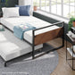 Suzanne Ironline Bamboo Wood and Metal Daybed and Trundle Black