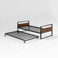 Suzanne Ironline Bamboo Wood and Metal Daybed and Trundle Black