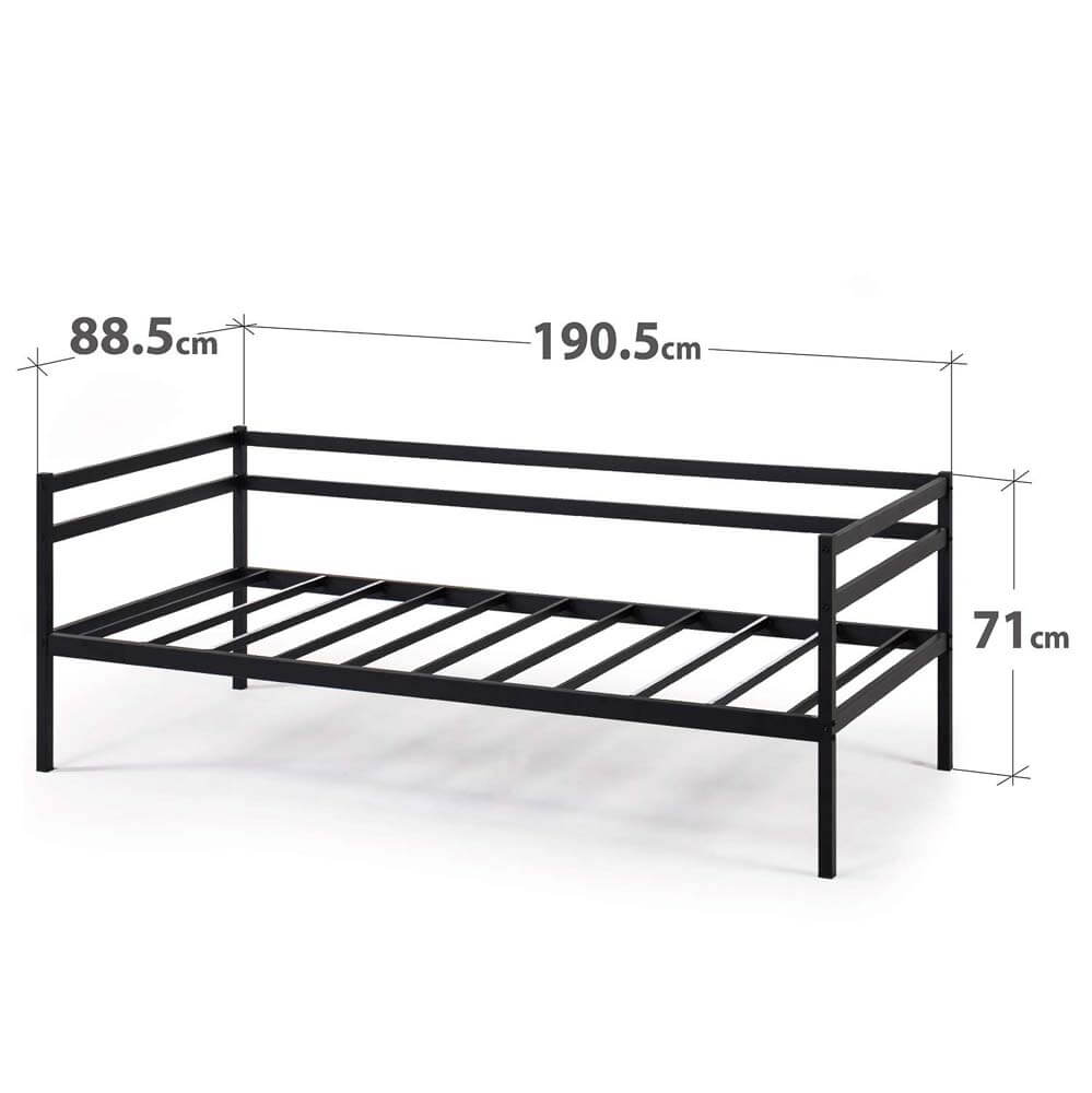 Marie Premium Metal Daybed Black