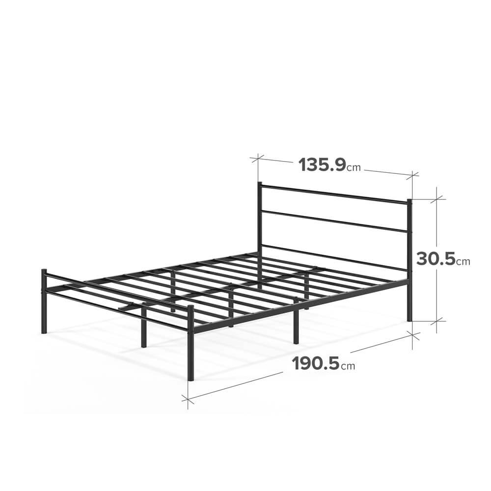 Geraldine Metal Bed Frame Black Double