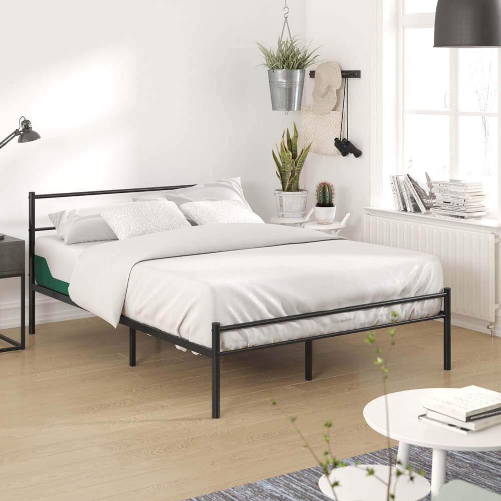 Geraldine Metal Bed Frame Black Queen