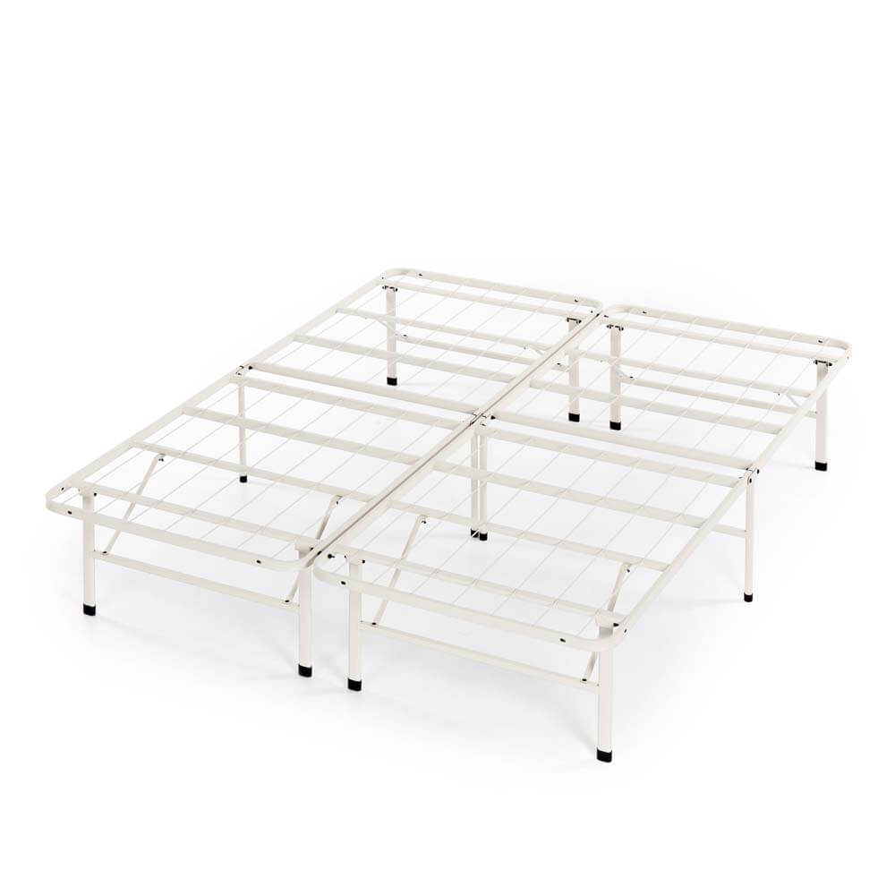 SmartBase Folding Metal Bed Base White Double