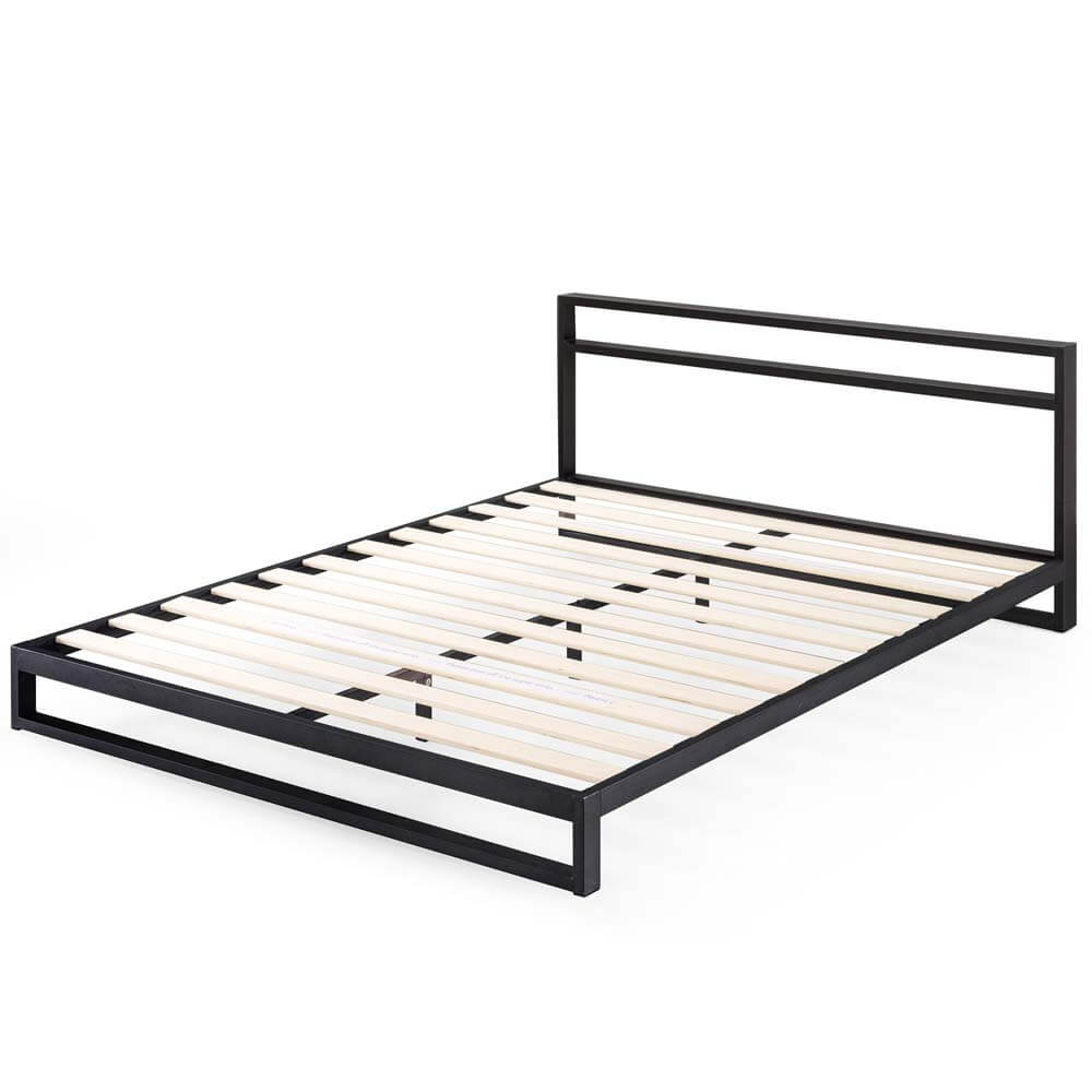 7in Heavy Duty Platform Bed Frame with Headboard Queen