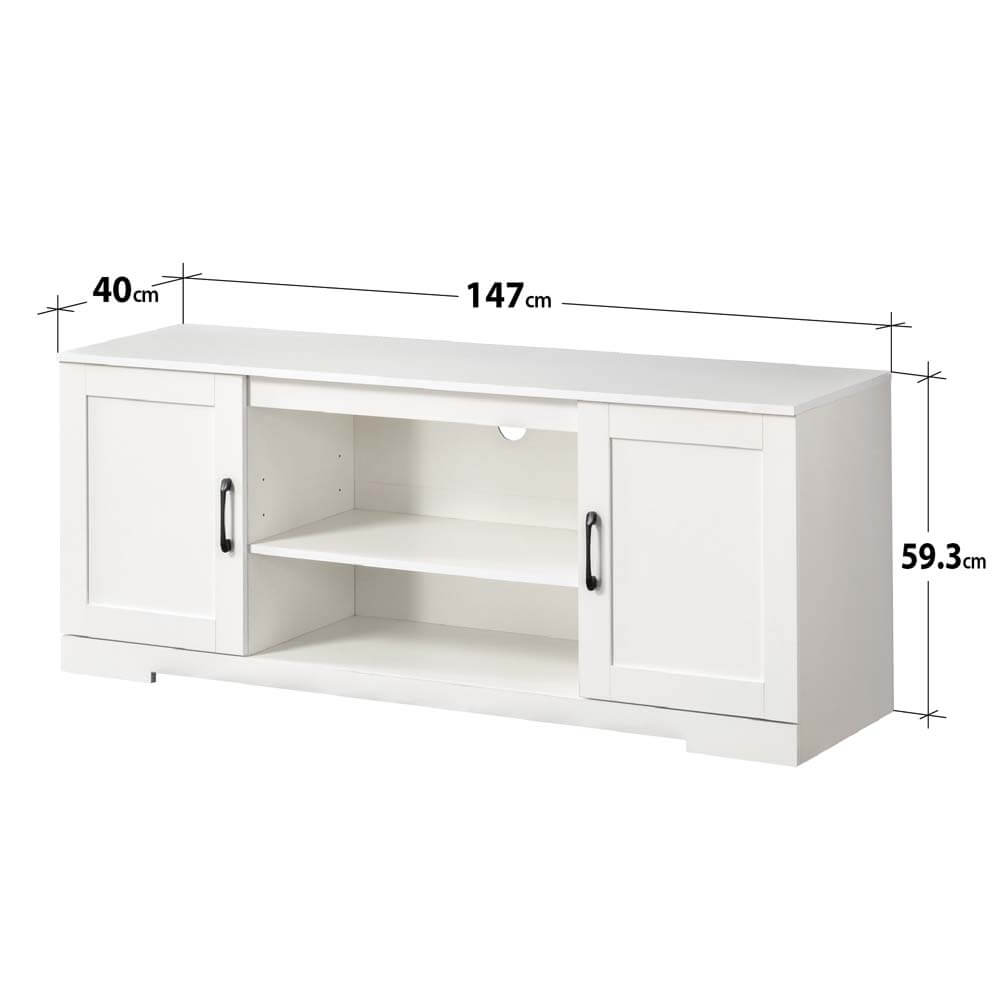 Bennett TV Cabinet Entertainment Unit Stand White