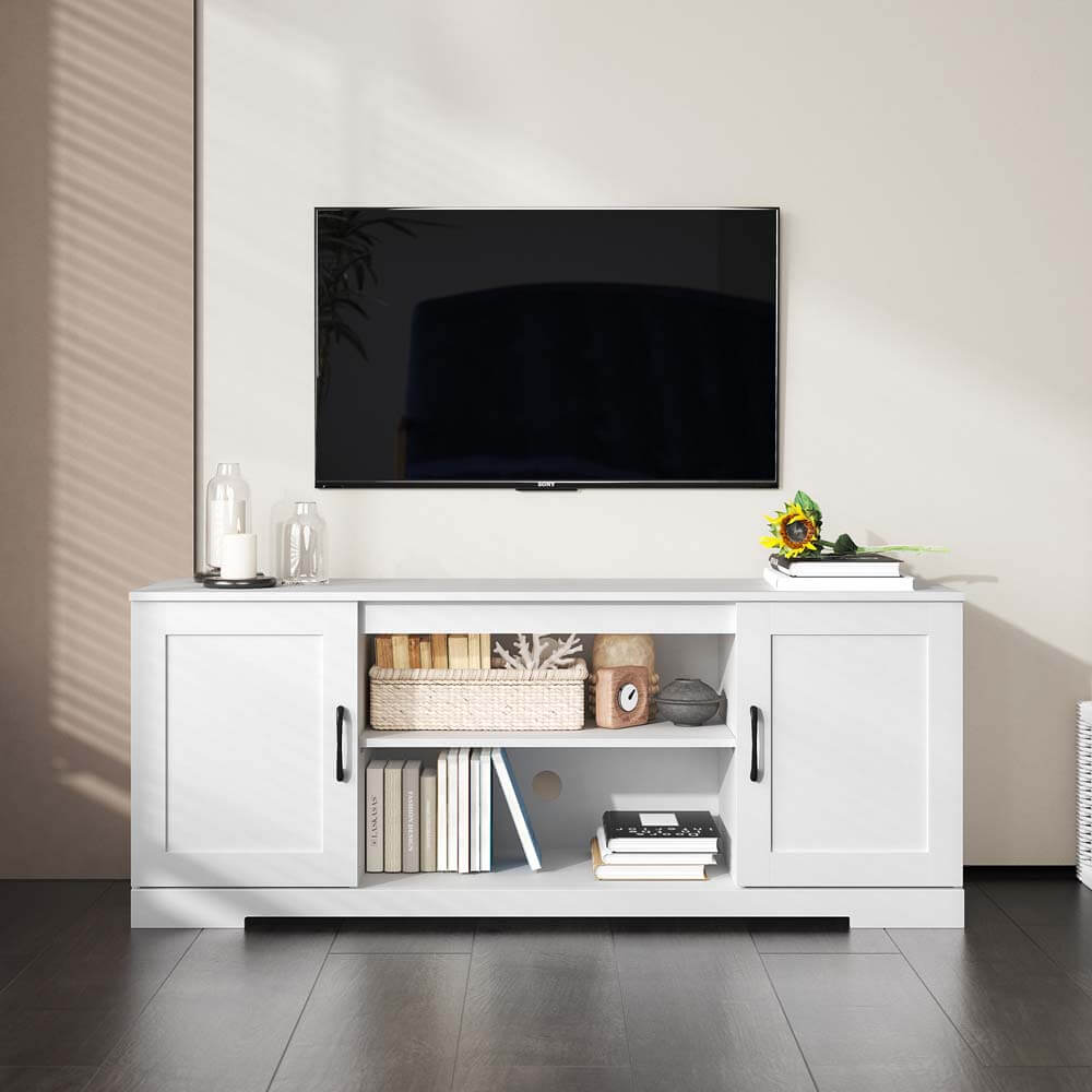 Bennett TV Cabinet Entertainment Unit Stand White