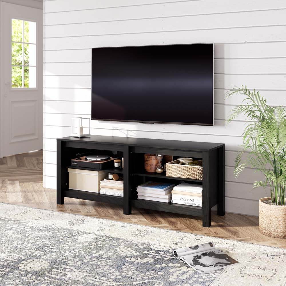 Camden TV Cabinet Entertainment Unit Stand Dark Brown