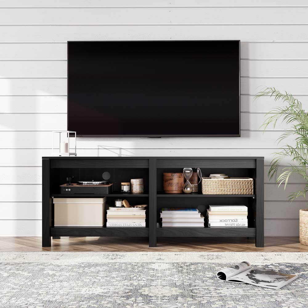 Camden TV Cabinet Entertainment Unit Stand Dark Brown