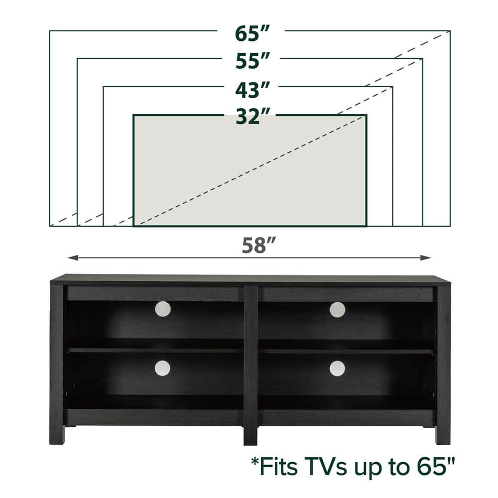 Camden TV Cabinet Entertainment Unit Stand Dark Brown