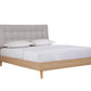 Aria Upholstered Bed Frame Oak Grey Queen