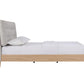 Aria Upholstered Bed Frame Oak Grey Queen