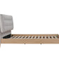 Aria Upholstered Bed Frame Oak Grey Queen