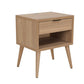 Rio Bedside Table 1 Drawer 1 Shelf Oak