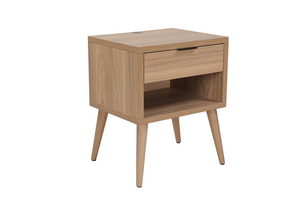 Rio Bedside Table 1 Drawer 1 Shelf Oak