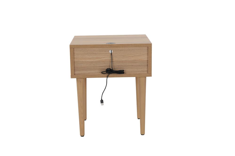 Loft Bedside Table 1 Shelf Oak