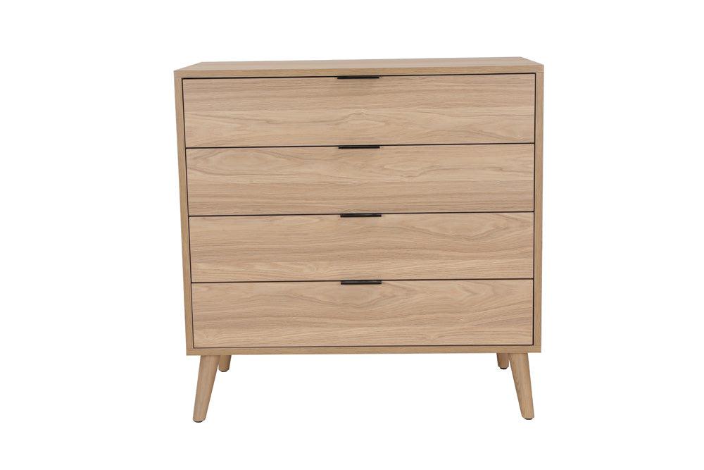 Rio Tallboy 4 Drawer Oak