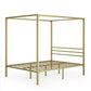 Patricia Canopy Bed Frame Gold Double