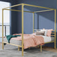 Patricia Canopy Bed Frame Gold Queen