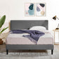 Olivia 30cm Upholstered Double Bed Frame Dark Grey