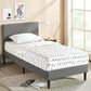 Olivia 30cm Upholstered Single Bed Frame Dark Grey