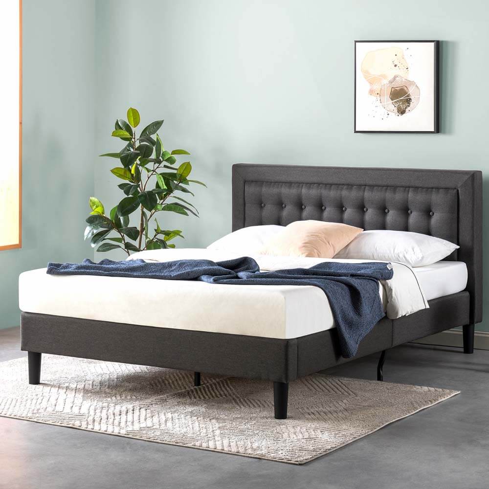 Rochelle Queen Bed Frame Dark Grey